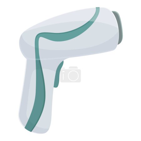 Illustration for Health photo epilator icon cartoon vector. Cosmetic cream tool. Salon method - Royalty Free Image
