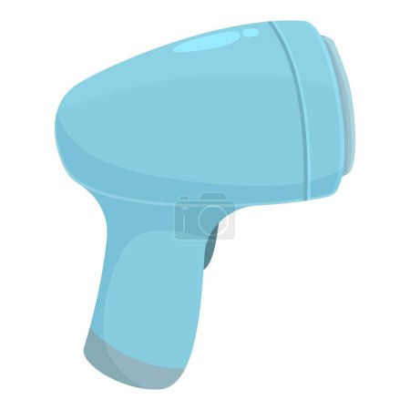 Blue photo epilator icon cartoon vector. Spa care skin. Method salon wax