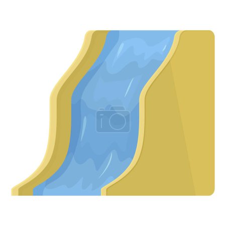 Ilustración de Tobogán de agua icono de la fiesta vector de dibujos animados. Vacaciones de verano. Jugar cuerpo de aire - Imagen libre de derechos