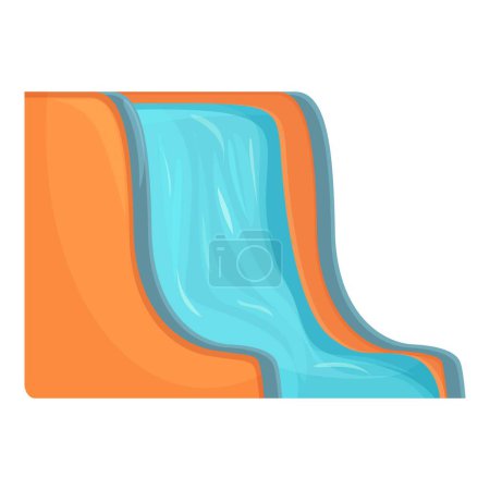 Ilustración de Diapositiva acuática icono divertido vector de dibujos animados. Fiesta acuática corporal. Felices vacaciones diversión - Imagen libre de derechos