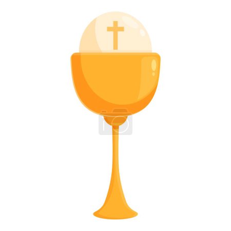 Ilustración de Santo oro taza icono vector de dibujos animados. Fiesta religiosa de la iglesia. Cuaresma católica - Imagen libre de derechos