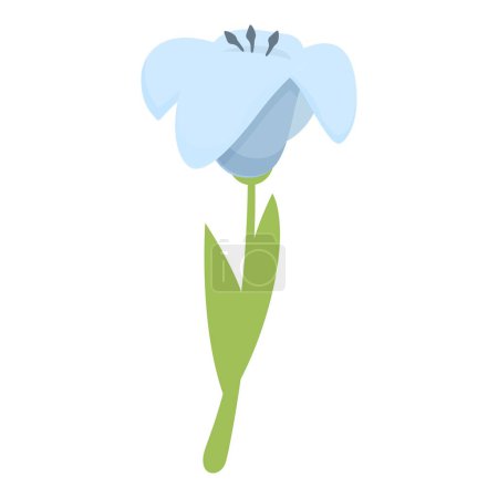 Ilustración de Semana Santa flor blanca icono vector de dibujos animados. Feliz celebración. Biblia católica - Imagen libre de derechos