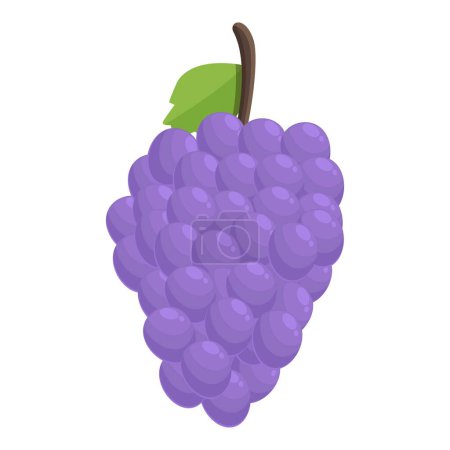 Ilustración de Icono de uvas violeta vector de dibujos animados. Feliz Semana Santa. Crucifixión religiosa dominical - Imagen libre de derechos