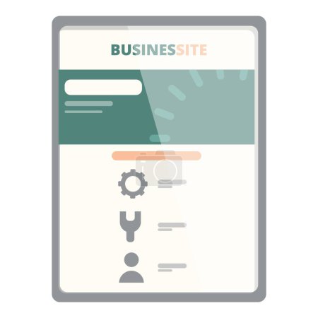 Business-Website-Entwickler Ikone Cartoon-Vektor. Html Pad Cover vorhanden. Mobilnutzer