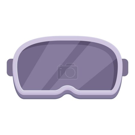 Illustration for Arctic protection glasses icon cartoon vector. Ice pole exploration. Science travel - Royalty Free Image