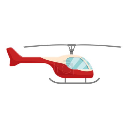 Illustration for Exploration helicopter icon cartoon vector. Arctic scientist. Region cold travel - Royalty Free Image