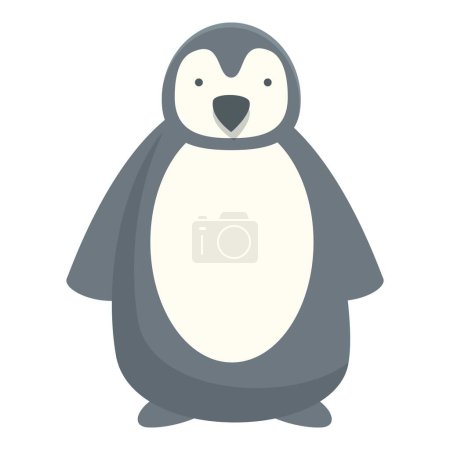 Arktischer Pinguin Tier Ikone Cartoon-Vektor. Die Erkundung des Eispols. Schneeforscher im Winter
