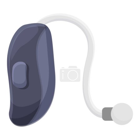 Volume forte aide auditive icône dessin animé vecteur. Soins médicaux. Soins d'organes entendre