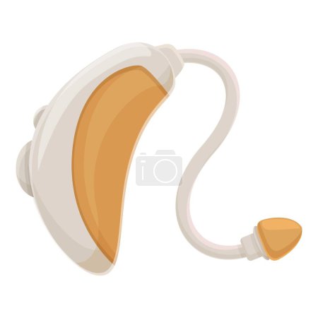 Surgery deaf device icon cartoon vector. Hearing aid. Care device loss