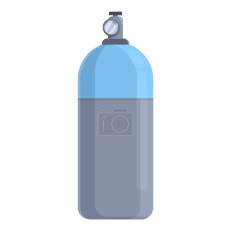 Portable gas balloon icon cartoon vector. Station flame natural. Fuel tanker