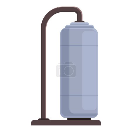 Téléchargez les illustrations : Vecteur de dessin animé icône réservoir de gaz. Station de raffinerie. Équipements des centrales à combustible - en licence libre de droit