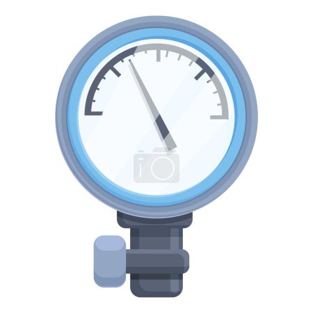 Gas-Manometer-Symbol Cartoon-Vektor. Anlagenausstattung. Flammenreservoir