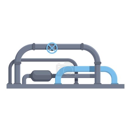 Illustration for Gas pipeline transport icon cartoon vector. Energy natural flame. Station industry - Royalty Free Image