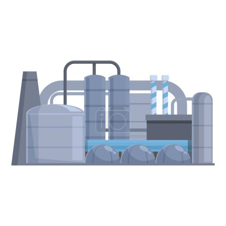 Factory gas production icon cartoon vector. Depot manufacturing. Storage offshore