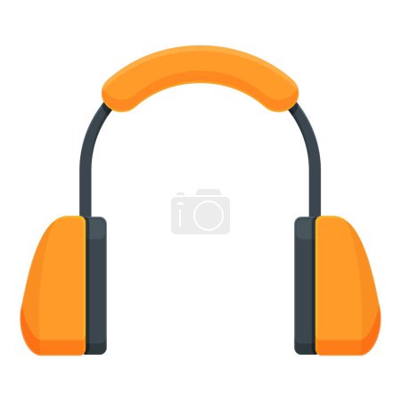 Coal mining worker headset icon cartoon vector. Sound protection. Rock energy fossil