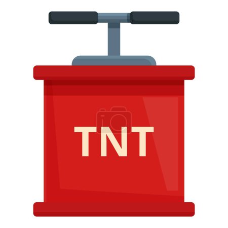 Ilustración de TNT explosivo vector de dibujos animados icono mina. Industria del carbón rock. Sector energía - Imagen libre de derechos