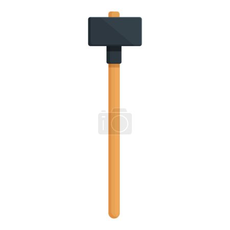 Mine Hammer Symbol Cartoon Vektor. Kohlebranche. Planwagen-Industrie