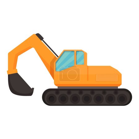 Illustration for Coal energy excavator icon cartoon vector. Nature cart trolley. Underground production - Royalty Free Image