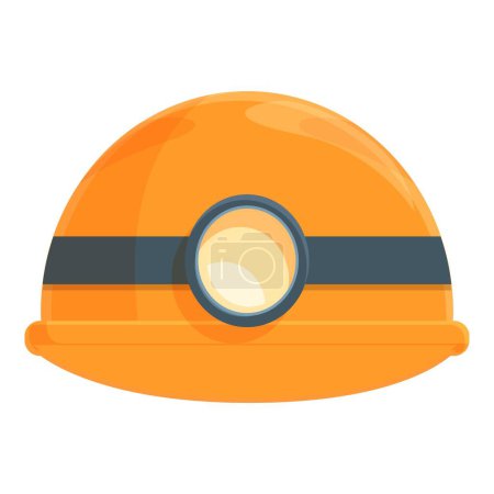 Bergarbeiterhelm mit Licht-Symbol-Cartoon-Vektor. Kohlebergbau. Förderung von Steinkohle