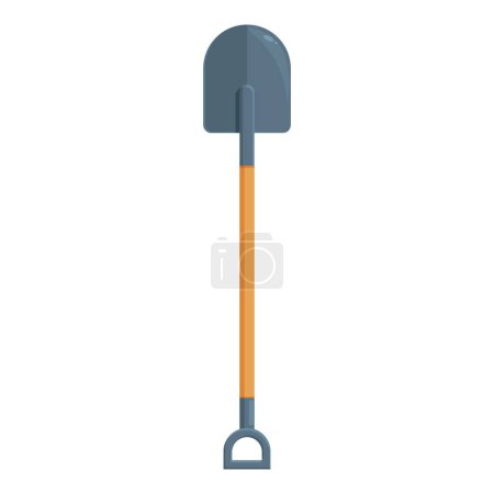 Mine worker shovel icon cartoon vector. Rock extraction. Carriage sector energy