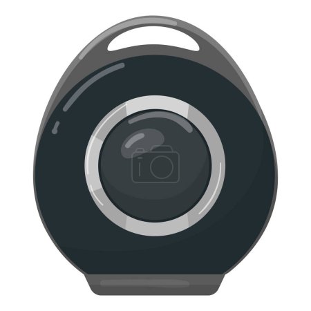 Portable smart speaker icon cartoon vector. Device network. Object vocal helper