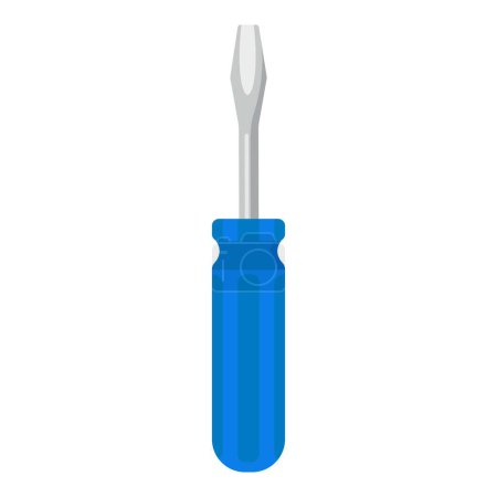 Illustration for Plastic screwdriver icon cartoon vector. Worker repair object. Construct metal - Royalty Free Image