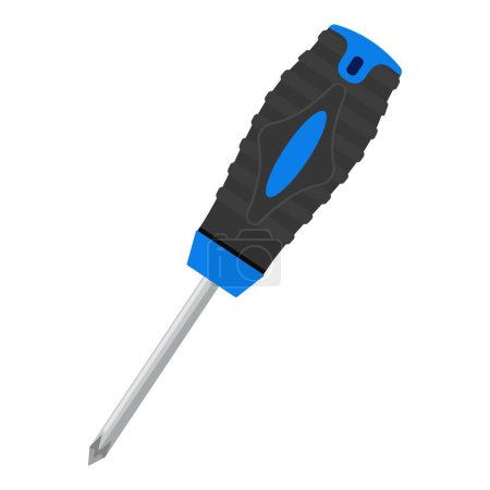 Illustration for Handle tool screwdriver icon cartoon vector. Trade home work. Carpentry component - Royalty Free Image