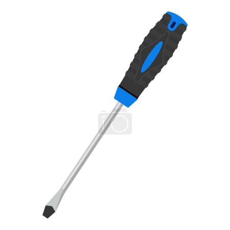 Illustration for Tool handle device icon cartoon vector. Screwdriver wrench fix. Trade work - Royalty Free Image