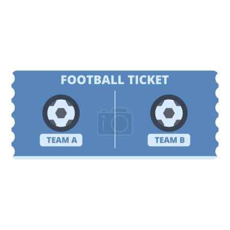 Football ticket icon cartoon vector. Match cup card. Final sport play