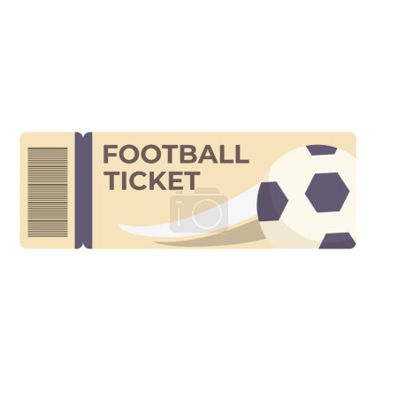 Fußball-Ticket-Symbol Cartoon-Vektor. Austragungsort Turnier. Gutschein-Belohnung
