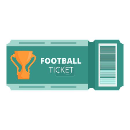 Football ticket super cup icon cartoon vector. Attend venue. Match visit stadium