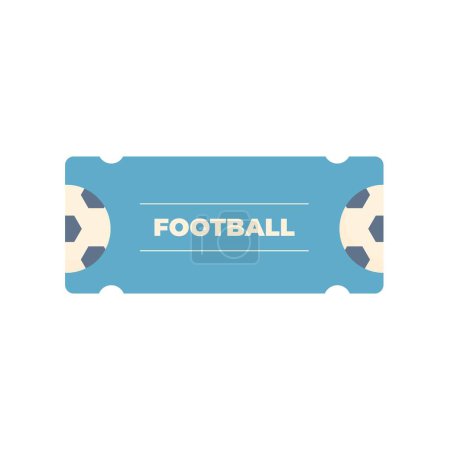 Fußball-Karton Ticket-Ikone Cartoon-Vektor. Bodenspielpreis. Quittung vip Spiel