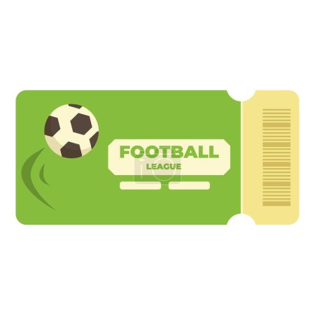 Liga de fútbol icono de entrada vector de dibujos animados. Boleto de entrenamiento. Entrada de bola juego