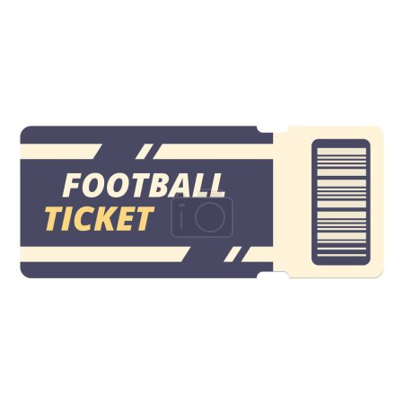 Football ticket paper icon cartoon vector. Receipt order. Participate reward