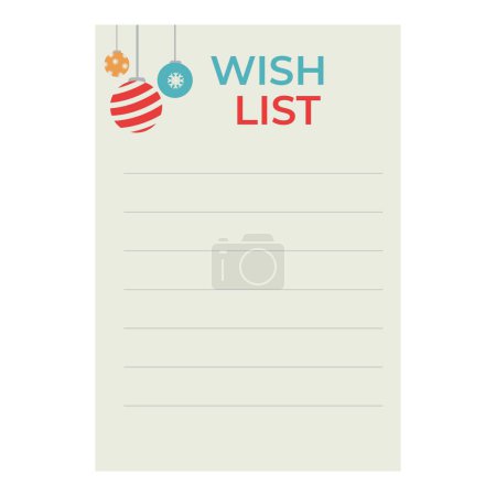 Lista de deseos icono vector de dibujos animados. Papel de vacaciones de invierno. Comercialización online