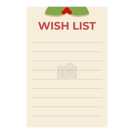 Short wish list icon cartoon vector. Kid wishes on holidays. Xmas santa