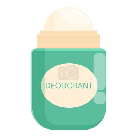 Aloe vera roll on deodorant icon cartoon vector. Skin beauty care. Female cosmetics