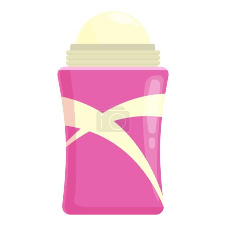 Pink roll on deodorant icon cartoon vector. Beauty spa. Glitter natural