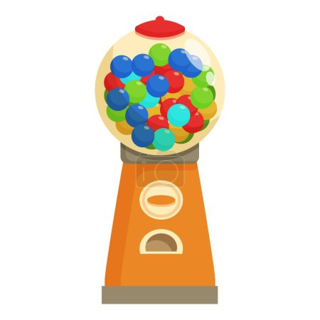 Süßigkeitenautomat-Symbol Cartoon-Vektor. Automatenautomaten. Niedlicher Retro-Spaß