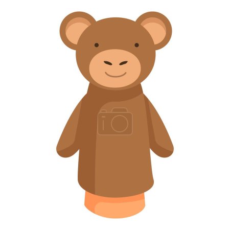 Illustration for Monkey puppet doll icon cartoon vector. Actor stage. Funny character - Royalty Free Image