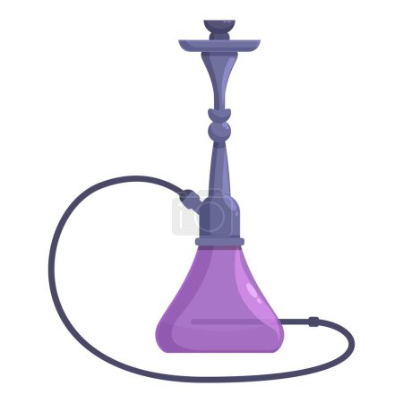 Illustration for Arabian hookah icon cartoon vector. Beautiful smoking tool. Modern aromatic equipment - Royalty Free Image