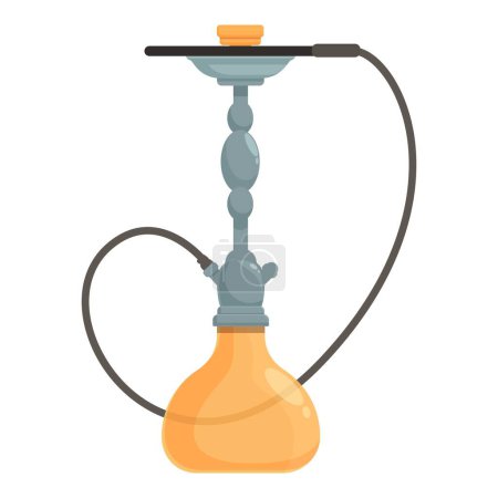 Illustration for New model hookah icon cartoon vector. Bar smoking equipment. Aromatic steam - Royalty Free Image