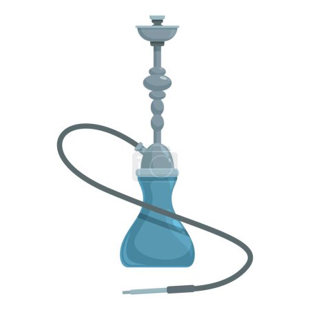 Illustration for Small portable hookah icon cartoon vector. Aromatic smoking. Modern bowl - Royalty Free Image