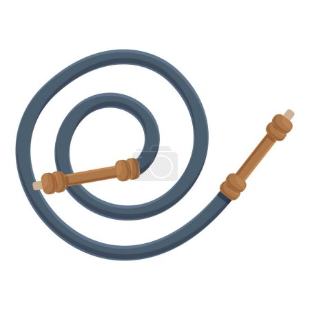 Illustration for Hookah long hose icon cartoon vector. Smoking equipment. Tube tool - Royalty Free Image