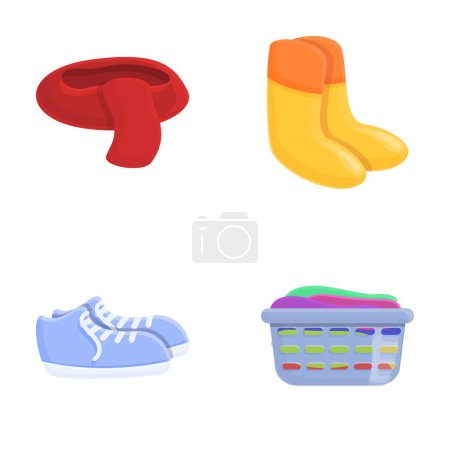 Donation icons set cartoon vector. Help for poor people. Social care concept