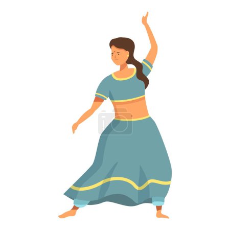 Lady culture girl icon cartoon vector. Indian dancer. Pretty celebration