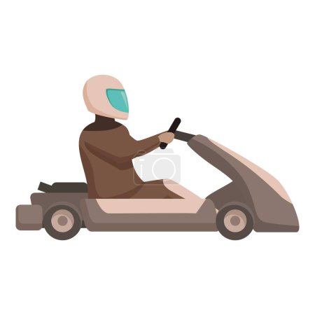 Power racing kart icône dessin animé vecteur. Vitesse moteur. Véhicule auto