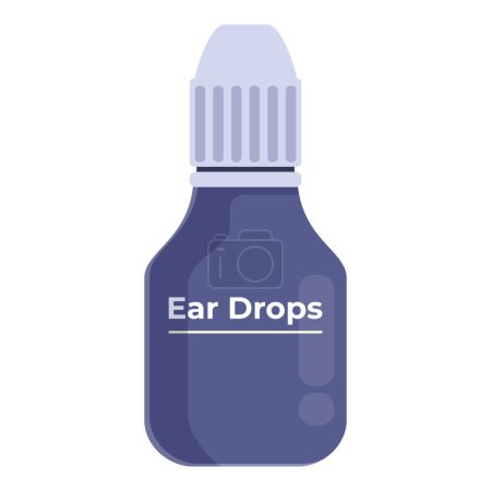 Ear drops icon cartoon vector. Care treatment. Appliance dropper liquid