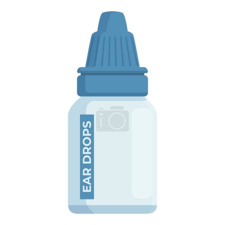 Clean substance bottle icon cartoon vector. Drug pharmacy. Ear drops