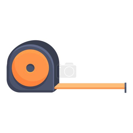 Illustration for Measurement tape icon cartoon vector. Service tool. Worker instrument - Royalty Free Image